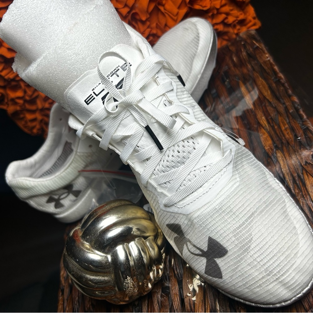 Under Armour Shakedown Elite Track Spikes Men's White and gray Athletic Shoes